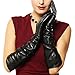WARMEN ladies Opera Long Genuine Soft Nappa Leather Gloves Black (7.5, Black (Touchscreen Function))
