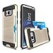 Samsung Galaxy S8 Case,Berry Accessory Dual Layer Hard Silicone Rubber Hybrid Defender Armor Card Slot Holder [Slim Fit] Full Body Protective Cover for Samsung Galaxy S8 - Rose Gold