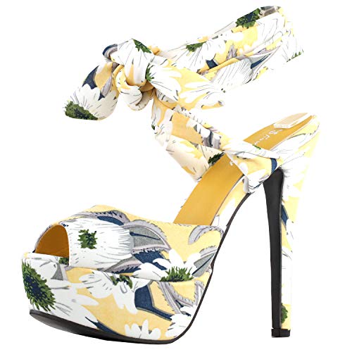 SHOW-STORY-Retro-Yellow-Floral-Print-Ankle-Strap-Platform-High-Heel-Party-SandalsLF80895