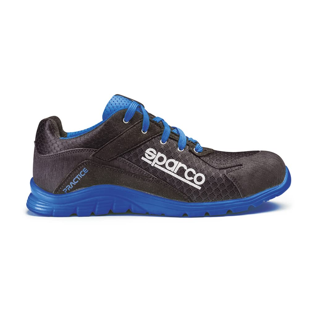 Sparco Lightweight Safety Shoes Practice S1P Nelson Black/Blue EU Size 42