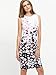 Floerns Women's Floral Print Sleeveless Split Cocktail Party Bodycon Dress (XX-Large, Black White)
