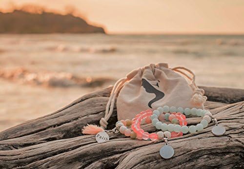 WellBeing Essential Oil Diffuser Bracelet with Lava Rock Real Natural Semi-Precious Stone for Aromatherapy Meditation Chakra Yoga SelfLove made of Cherry Quartz Brings Fulfilling Love Energy Small