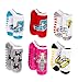 Monopoly Womens Socks Jail No Show 6 Pack (Fuchsia)