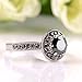 Mytys Vintage Retro Silver Black Round Cut Marcasite Stone Ring Fashion Statement Jewelry for Women Girls (6-10)