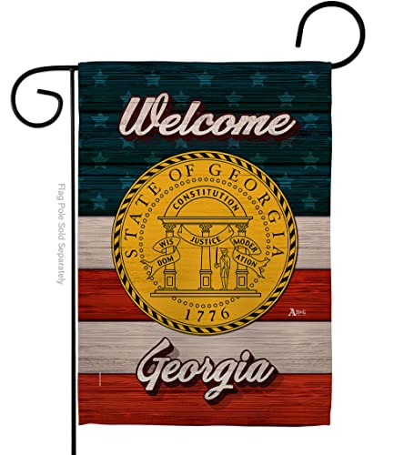 Americana Home & Garden Welcome Geogia Garden Flag Americana States American Te…