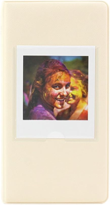 JXE 64 Pockets Photo Album Book for Fujifilm Instax Square SQ20 SQ10 Instant Camera Films - Ivory, Medium