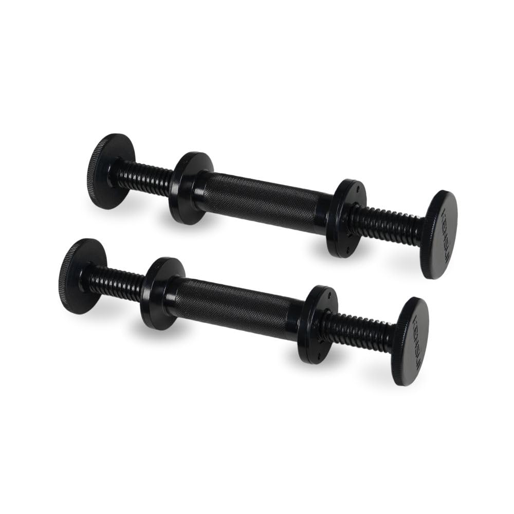 Photo 1 of Kensui AdaptaBELL MAX – Heavy-Duty Adjustable Dumbbell Handles (Pair) – All-Metal Construction, Supports 300+ lbs – Compatible with 1” Standard & 2” Olympic Weight Plates – No-Overhang Design for Home Gym & Travel
