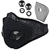 Novemkada Dustproof Masks - Activated Carbon Dust Mask with Extra Filter Cotton Sheet and Valves for Exhaust Gas, Pollen Allergy, PM2.5, Running, Cycling, Outdoor Activities