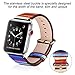 Runostrich Compatible Apple Watch Band Leather 44mm 42mm 40mm 38mm Replacement Strap Compatible Apple Watch Series 4,3,2,1, Sport Nike+ Hermes and Edition,S/M Size(Rainbow, 38/40mm)