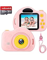 Voltenick Kids Camera for 3-10 Year Old Girls Kids Digital Cameras 1080P 2 inch Toddler Video Camera Gift for Age 3 4 5 6 7 8 9 Years Old Girls Birthday Gifts with 32G SD Card (Pink)