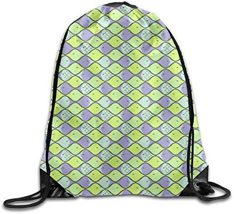 WENC Knapsack Funny Fish Cales Bright Retro Purple Yellow Beam Mouth Portable Hiking Sport Backpack