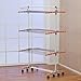 Foldable, Rolling, Stainless Steel Rods & Compact Storage Laundry Clothes Drying Rack System, Made-in-Korea, Premium Size