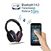 Bluetooth Headphone Over Ear, Topdon TP550 Noise Cancelling Headphones Lightweight Wireless Bluetooth Headphone with Microphone Handsfree Bluetooth Headsets Circumaural Headphones