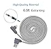 ANSEIP 90 Degree iPhone Cable 6ft 3Pack Right Angle lightning Cable USB Charger Cords Fast Charging and Data Sync for iPhone7/7 Plus iPhone6 /6s (Grey)