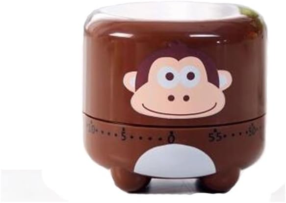 OHlive Kitchen Tool Creative Cartoon Countdown Timer Instant Noodles Reminder (Brown Monkey)
