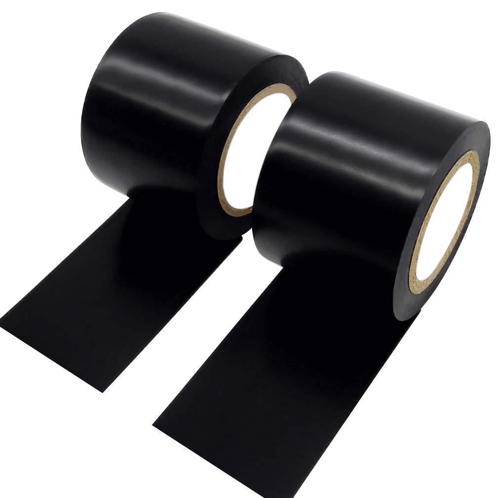 ALBOYI 2 Rolls Electrical Insulation Tape, 50mm x 15m PVC Flame Retardant Waterproof Insulating Tape for Wiring, Cable Protection and Electrical Repairs (Black)