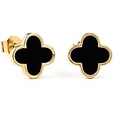 HighSpark Clover Earrings for Women | Four Leaf Stud Earrings for Women | Lovely Gift