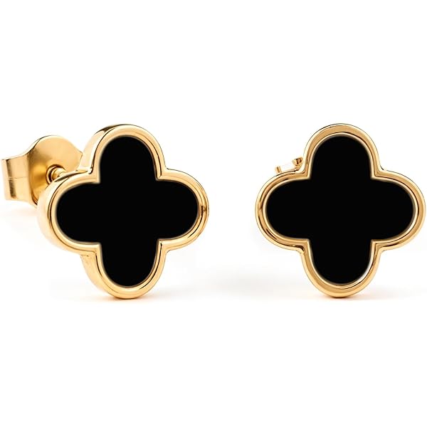 Amazon.com: XUDEJUN Four Leaf Clover Earrings Silver Needle Amazon.com: XUDEJUN Four Leaf Clover Earrings Silver Needle