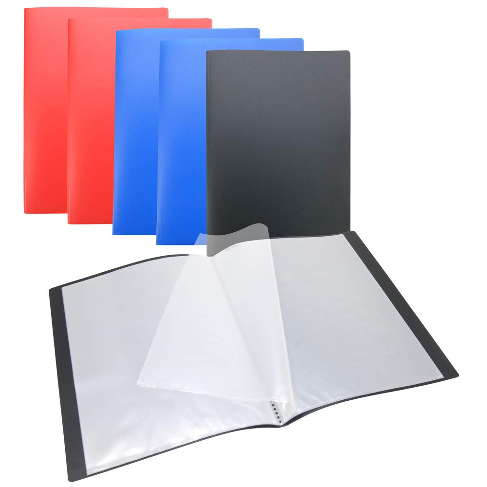 WAYTEX 931400P Pack of 6 Document Protectors A4 40 Views 20 Pockets Polypropylene Covers Assorted Colours