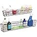 MyGift®, Set of 2 Brown Country Rustic Wall Mounted Openwork Metal Wire Storage Basket Shelves/Display Racks