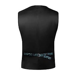 DiBanGu Mens Vest and Tie Set Formal Paisley