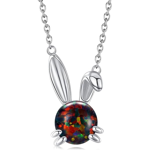 Amazon.com: KZX Rabbit Pendant Necklaces 925 Sterling Silver
