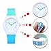 ZEIGER New Children Kids Watch, Young Girls Teen Student Time Teacher Watch Resin Band (Mint/Sky Blue)
