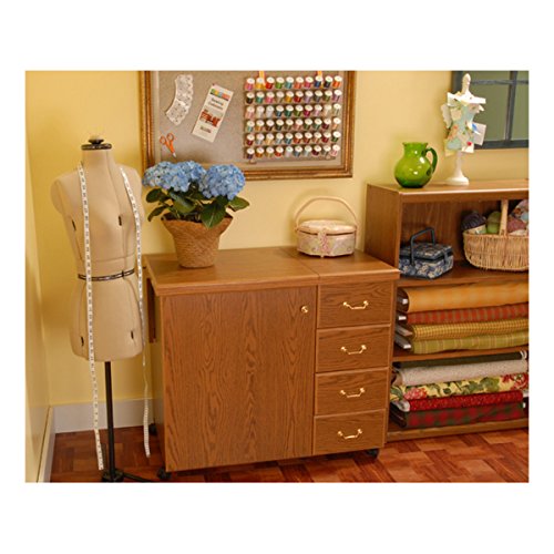 Norma Jean Wooden Sewing Table Desk Finish: Oak