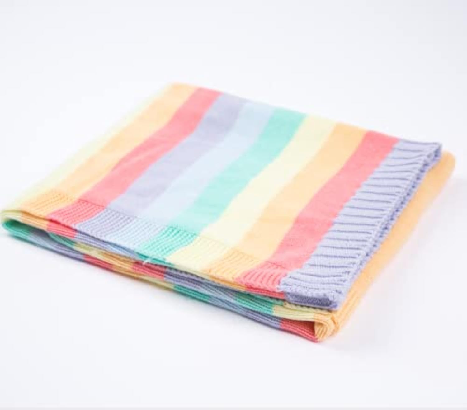 Organic Sury Baby Boy Girl Cellular Receiving Blanket 100% Cotton 70x90cm Multi Use for Pram, Travel Cot, Moses Basket Super Soft and Breathable Lightweight Multi Colour OEKO-TEK Certified