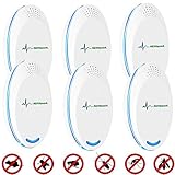 NevoProd Ultrasonic Pest Repellent - Set of 6 Non-Toxic Pest Repellent Plug in, Pest Control Ultrasonic Repellent for Mosquitos, Spiders, Rats, Insects, Flies, Mouse
