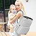Diaper Bag Backpack, ONSON Multifunction Waterproof Travel Backpack Maternity Baby Nappy Changing Bags with Insulated Pockets, Stroller Straps, Large Capacity, Stylish, Gray