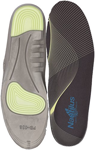 Nautilus Safety Footwear Men’s Memory Foam and Gel Impact Insoles Health Care and Food Service Shoe, Black, Medium/9-10 D US
