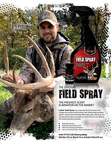 LETHAL Hunting Scent Eliminator Clothing and Gear Field Spray and Unscented Deodorant 2-Pack