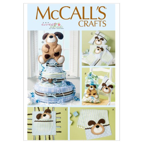 McCall Patterns M6524 Burp Cloth, Pillow In 2 Sizes, Blanket, Toys, Sack, Dog Decoration and Diaper Cake, One Size
