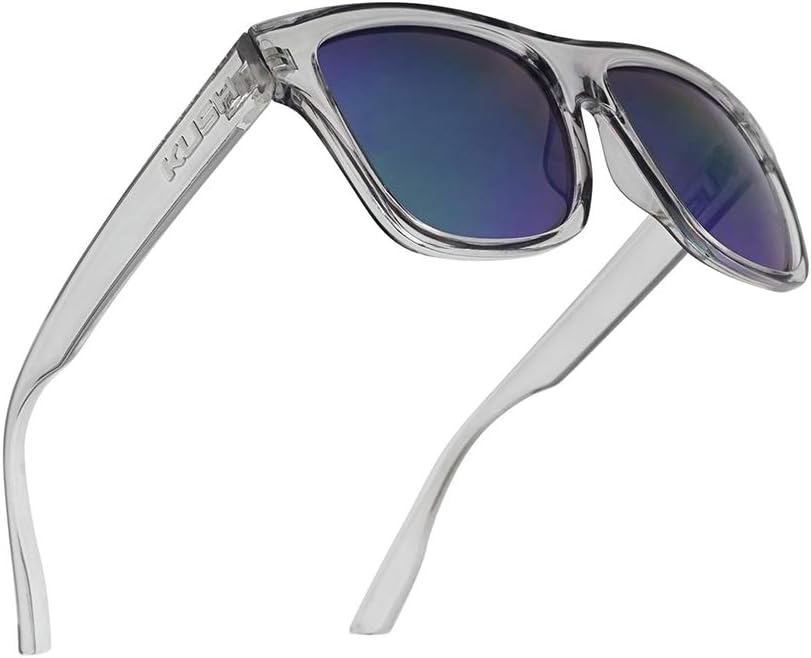 Kush Classic Square Transparent Frame Sunglasses Mirrored Retro Sport Fashion Shades