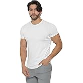 AHA Selected Men's T-Shirt-All Day Elite Curve-Hem Crew-Neck Slim Tee Short Sleeve