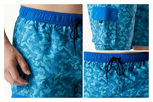 Tesla TM-MSB03-CMB_X-Small Men's Swim Trunks Quick Dry Water Beach Board Shorts MSB03