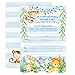 Boy Jungle Safari Baby Shower Invitations - Safari Animal Invitation - 20 Fill-In Invitations - Blue Boy Baby Shower Party - Monkey, Lion, Elephant, Giraffe - Envelopes Not Included