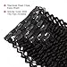 ABH AMAZINGBEAUTY HAIR Jerry Curly Clip in Hair Extensions Real Human Hair 3B 3C Double Wefts Curly Clip ins for African Americans 120g 7 Pieces 17 Clips 120 Grams, Natural Black 12 Inch