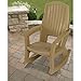 Semco Plastics Rockaway Heavy Duty Polyethylene All Weather Outdoor Rocking Chair with Backrest and Armrests for Porch, Deck and Patio, Taupe