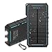 Hiwill Solar Charger 12000mah, Waterproof IP67 Portable Solar Phone Charger, Dual USB Solar Power Bank Input 2.0A MAX External Battery Charger with 2 LED Flashlight for Outdoors-with SoS Modes