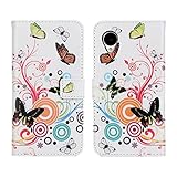 Nexus 5 Case, iCoverCase Butterfly Pattern Leather [Card Slot] Wallet Case Kickstand Phone Shell [Book Flip] Cover for LG Google Nexus 5 (Butterfly Wallet)