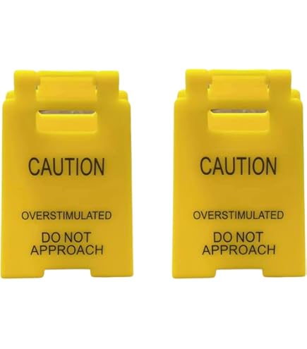 Panneau Humoristique "Ne Pas Approcher" Pour Bureau – Décoration Sarcastique – En Plastique Jaune 16x9,8 Cm – Idée Cadeau Collègue Surmené