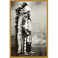 E Chief White Cloud (Native American Wisdom) Art Poster Print 24 x 36in