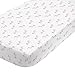 NoJo Unicorn 100% Cotton Sateen Fitted Crib Sheet, White/Pink/Silver