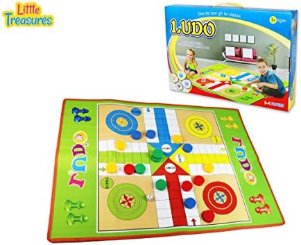 A traditional family board game of Ludo, turn and roll the dice- ideal to have hours of fun for kids 3+
