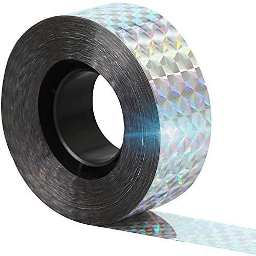 XoreArt Reflective Scare Tape, Double Sided Tape to Keep Away Birds
