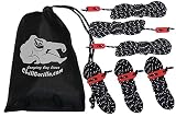Chill Gorilla 6 Pack 4mm Reflective Tent Guide Rope Guy Line Cord & Adjusters. Lightweight for Rain Tarps, Tents, Hiking, Backpacking. Essential Camping Survival Gear & Accessories. 78 feet. Black