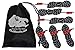 Chill Gorilla 6 Pack 4mm Reflective Tent Guide Rope Guy Line Cord & Adjusters. Lightweight for Rain Tarps, Tents, Hiking, Backpacking. Essential Camping Survival Gear & Accessories. 78 feet. Black