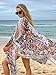 Hibluco Women's Summer Chiffon Floral Kimono Cardigan Long Swimwear Cover Ups
